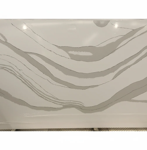 Dalle de pierre de quartz blanche résistante à la chaleur, pierre artificielle pour plan de travail de cuisine et plateau de table de bureau - Product Image 2