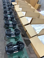 15 ANS Fabricant usine Ensemble d'haltères 40KG de qualité supérieure Poids d'haltères 90LBS Paire d'haltères réglables 90LBS