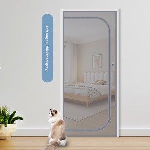 Porta di sicurezza in rete morbida con cerniera, antizanzare, per cani di piccola taglia, installazione senza chiodi, ventilazione a forma di U, stile americano - Product Image 3
