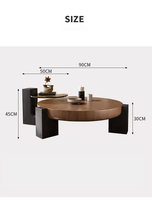 Table à thé design ronde moderne de luxe, ensemble table basse une pièce pour la maison ou l'hôtel, meubles à la mode pour le salon