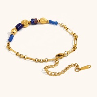 Chaîne en acier inoxydable faite à la main Dingran avec perles en pierre naturelle Bracelets de haute qualité pour dames Style tendance
