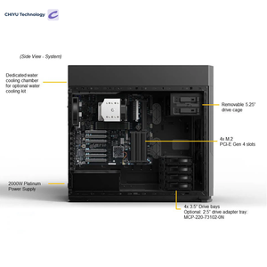 Supermicro a Workstation AS 5014A TT 5U Full Tower Threadripper PRO for AI Training and 3D Rendering Flexible Configurations for - Product Image 3