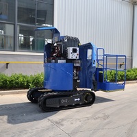 Machine de levage électrique à batterie, mini nacelle élévatrice, nacelle élévatrice à mât vertical unique pour travaux en hauteur