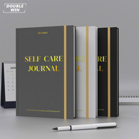 Journal de bien-être guidé à couverture rigide en lin avec impression personnalisée