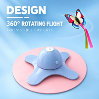 Jouet pour chat électrique en forme de papillon, jouet interactif qui bat des ailes pour chats et chatons d'intérieur