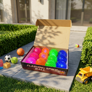 <b>LED</b> Spiky Massage <b>Ball</b> Plastic Flashing Novelty Toy Transparent Glowing <b>Ball</b> for Pet Play and Office Decompression <b>LED</b> Spiky Mas - Product Image 5