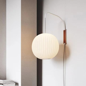 DAQIU stile giapponese lungo <span class=keywords><strong>braccio</strong></span> da parete luce di seta lanterna Vintage camera da letto <span class=keywords><strong>lampada</strong></span> da comodino <span class=keywords><strong>lampada</strong></span> <span class=keywords><strong>a</strong></span> bolle per uso interno - Product Image 6