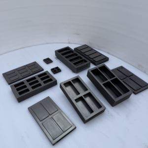 Moule en graphite haute pureté à 9 cavités + couvercles surélevés pour coulée sous vide de <span class=keywords><strong>500g</strong></span> d'or, 200-300g d'<span class=keywords><strong>argent</strong></span>, fourni par l'usine et personnalisable - Product Image 5