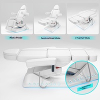 Lit et fauteuil de massage électrique rotatifs avec revêtement en cuir PU et structure en acier inoxydable pour salon de beauté, clinique dentaire et utilisation en SPA