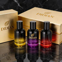 Flacon de parfum en verre à dégradé de couleur unique personnalisé 30ml 50ml 100ml Flacon de parfum de luxe avec emballage boîte