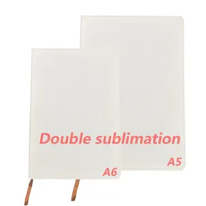 Sublimation Journals Blank Notebook Wholesale A5 A6 PU Leather Custom Print Image Blanks for Sublimation Notebooks