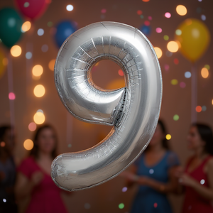 Party Love Number 9 Foil <b>Balloon</b> 100cm Metallic Birthday Party <b>Decoration</b> Kids - Product Image 4