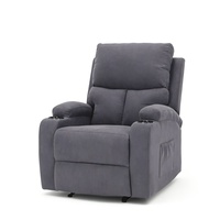 Fauteuil inclinable électrique à bascule en tissu pour une personne, fournisseur d'exportation de meubles, distributeur pour revendeurs