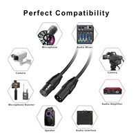 Câble XLR professionnel personnalisé de longueur 5M 10M 20M 50M 100M de haute qualité, équilibré, 15 mètres, 3 broches, mâle vers femelle, câble audio XLR pour microphone