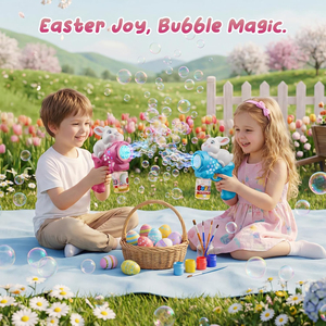 Pistola <span class=keywords><strong>de</strong></span> Burbujas <span class=keywords><strong>de</strong></span> Juguete <span class=keywords><strong>de</strong></span> Verano para Niños con Luz LED y Recargable, Pistola <span class=keywords><strong>de</strong></span> Burbujas Automática <span class=keywords><strong>de</strong></span> 16 Agujeros para Niños - Product Image 6