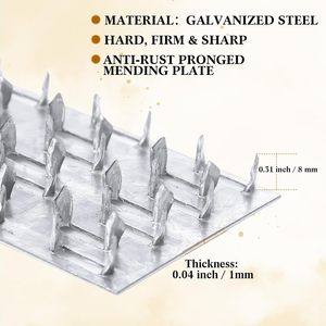 Thép mạ kẽm pronged giàn tấm phẳng vá tấm sửa chữa Tie Bracket cho lợp trusses Gỗ gỗ kết nối - Product Image 5