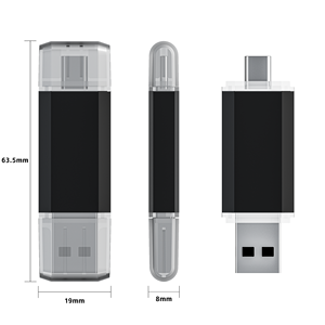 USB3.0 Type-C Giao Diện Kép 16G-256G Tốc Độ Cao Ổ Đĩa <span class=keywords><strong>Flash</strong></span> 256GB Công Suất Mới Phổ Quát Cho Điện Thoại Di Động/Máy Tính/Máy Tính Bảng Kim Loại - Product Image 4