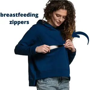 comfortable Breastfeeding hoodie COMFY royal blue eco-friendly fashion Maternity clothing custom size women hoodie
