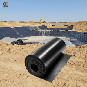 Vente Flash : Géomembrane texturée HDPE imperméable de 1,5 mm à surface texturée simple pour revêtement de décharges, bassins et aquariums - Product Image 1