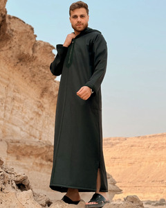 Djellaba Marocaine Traditionnelle pour Homme Caftan d'<span class=keywords><strong>Hiver</strong></span> 100% Polyester Maxi à Manches Longues pour le Ramadan - Product Image 6