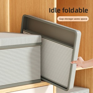 Màu Xanh Sọc Ma Thuật Hộp Giỏ Không Dệt Vải Trên Dưới Bìa Nhà Tổ Chức Quần Áo Đồ Chơi Lưu Trữ Làm PP Hộp Lưu Trữ Thùng - Product Image 2