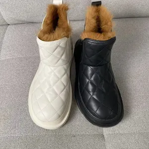 Maatwerk 2022 Nieuwe Effen Kleur Plus Size Fleece Vrouwen Laarzen Custom Logo Custom Winter Laarzen Vrouwen Snowboots