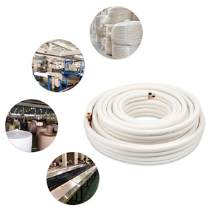 <span class=keywords><strong>Tube</strong></span> de tuyau de <span class=keywords><strong>cuivre</strong></span> d'isolation de bobine enduit de mousse de PE de haute qualité de <span class=keywords><strong>prix</strong></span> usine pour le climatiseur de tuyau simple de CVC - Product Image 2