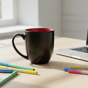 <span class=keywords><strong>Promo</strong></span> Bistro İki Renkli Porselen Kahve Kupaları 473 ml Modern Tasarım Pantone Renkleri ve Logo Baskılı İş Hediyeleri İçin - Product Image 5