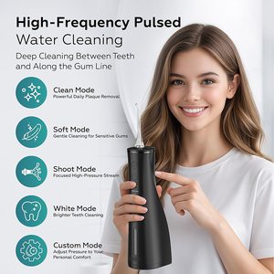 Nuevo Irrigador Bucal Inalámbrico Recargable 2026, Resistente al <span class=keywords><strong>Agua</strong></span> IPX7, con 5 Modos y 8 Boquillas para <span class=keywords><strong>Dientes</strong></span> - Product Image 2