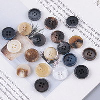Boutons en résine personnalisés en stock du fabricant, imitation corne, écaille de tortue, pour costume, veste, chemise, couture