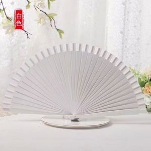 Éventail pliant en bois noir personnalisé de grande taille, imprimé sur mesure, style ange/sport, avec décoration peinte à la main en bambou - Product Image 2