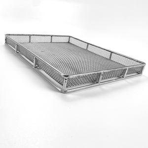 Tùy biến kích thước hình chữ nhật phòng thí nghiệm & y tế thép không gỉ dệt lưới khay giỏ - Product Image 4