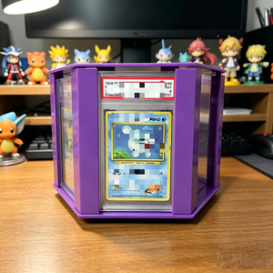 Best Seller Rotating Custom <b>Acrylic</b> <b>Display</b> <b>Stand</b> Easy Assembly Trading Card Grading Slab For Desktop Collection - Product Image 4