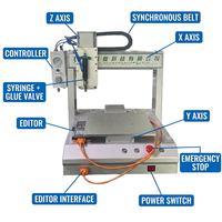 Robot de distribution de colle automatique de bureau à 3 axes 331, machine de remplissage de mastic silicone haute précision ±0,02 mm