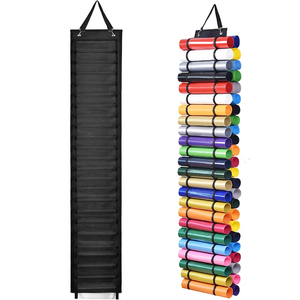 Organizador de Rollos para Colgar en la Pared o Puerta, Estante de Almacenamiento de Vinilo para Manualidades, Organizador Colgante con Capacidad para 48 Rollos - Product Image 2