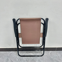 Chaise de camping et de plage pliable en métal léger pour l'extérieur, design moderne portable avec 10 ressorts