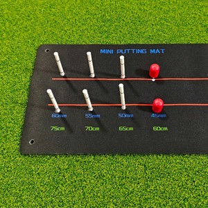 แผ่นรองฝึกซ้อมพัตต์กอล์ฟ SwingPerfect Golf Start Line พร้อมรูปแบบเส้นกรีน 4 ระดับความแม่นยำ ขนาด 45 มม. ถึง 60 มม. พร้อมกระบอกเหล็กแข็งคู่ - Product Image 5