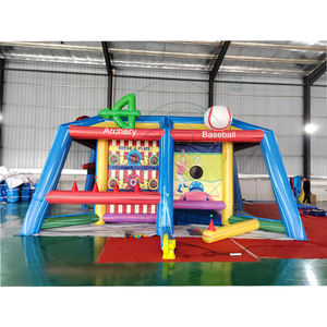 Juegos Inflables 6 en 1 para Parques de Diversiones Interiores y Exteriores, Juegos de Lanzamiento de Hacha, Baloncesto, Fútbol y Tiro - Product Image 2