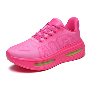 Sneakers de sport respirantes et confortables <span class=keywords><strong>avec</strong></span> logo de marque personnalisable, dessus en tricot blanc et semelle intégrale <span class=keywords><strong>avec</strong></span> coussin d'air pour la course et la marche - Product Image 2