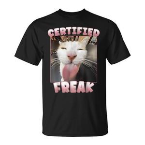 T-shirt certifié Freak Cat Meme pour les amoureux des chats, cadeau amusant - Product Image 1