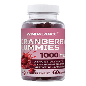 Gomas de Cranberry Sem Açúcar de Marca Própria para Saúde do Trato Urinário Suplemento Feminino de Alta Potência Goma Vegana de Pectina - Product Image 2