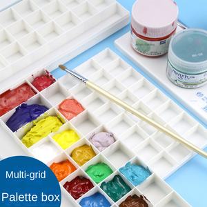 <span class=keywords><strong>Caja</strong></span> de paleta de colores de 24 cuadrículas de gran capacidad, almacenamiento de plástico portátil <span class=keywords><strong>para</strong></span> 25 pinceles de acuarela Gouache - Product Image 2