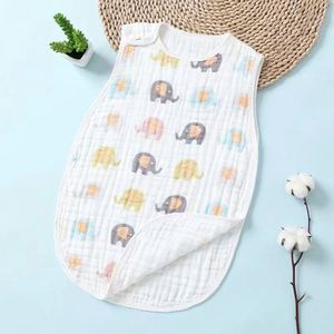 Sac de couchage sans manches à imprimé tendance pour tout-petits et nourrissons, couleur unie, hiver et automne - Product Image 4