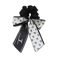Superbe chouchou polyvalent noir, blanc et rose, printemps-été, nouveau style coréen, floral, fait main, haute élasticité, nœud papillon, fête, femme