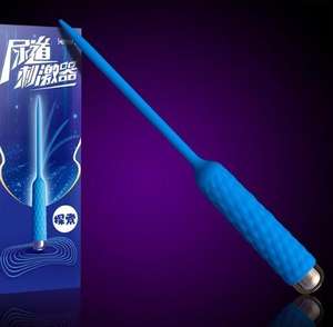 安全なシリコンバイブレーター、柔らかく柔軟な尿道刺激器、尿道バイブレーターマッサージャー、男性用アナルプラグ - Product Image 3