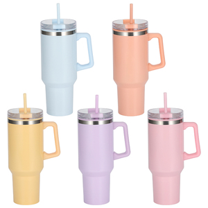 ขวดน้ำขนาด1200มล. แก้วกาแฟสำหรับเดินทางรถยนต์แก้วมัคพร้อมหลอดดูดแบบชั้นเดียวรีไซเคิลได้ดีไซน์น่ารัก - Product Image 6