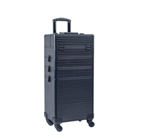 Etui de Train roulant 4-en-1, étui de Train de maquillage Portable, organisateur cosmétique professionnel, étui de voyage de maquillage, chariot, coffre