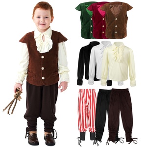 Disfraz de Halloween Medieval con Volantes Estilo Victoriano Renacentista de Vampiro para Niños, Disfraz de Pirata Caballero para Niños - Product Image 2