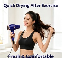 Sèche-cheveux ionique à moteur électrique professionnel 2200W AC à faible bruit séchage rapide haute qualité Salon et usage domestique