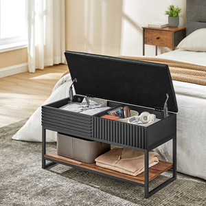 <span class=keywords><strong>VASAGLE</strong></span>-Organisateur de chaussures en bois à 2 niveaux pour le salon et la maison avec coussin - Product Image 2